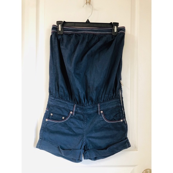 Fendi Pants - FENDI TUBE TOP ROMPER- DISTRESSED LOOK